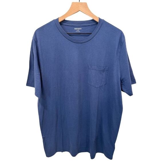 NWT Tall Old Navy Soft Washed Chest Pocket Crew Neck in South Wind L - Picture 2 of 6